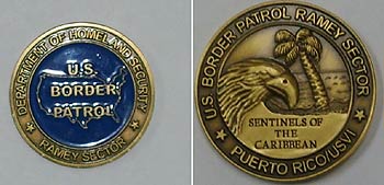 Front side of Ramey Sector's Challenge Coin