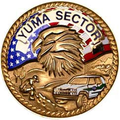 Back side image of Yuma Sector's Challenge Coin