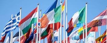 flags representing multiple countries