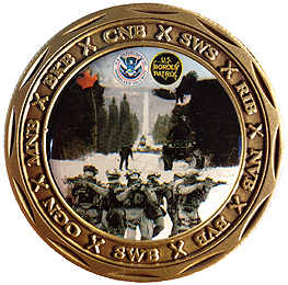 Back View of Swanton Sector Challenge Coin