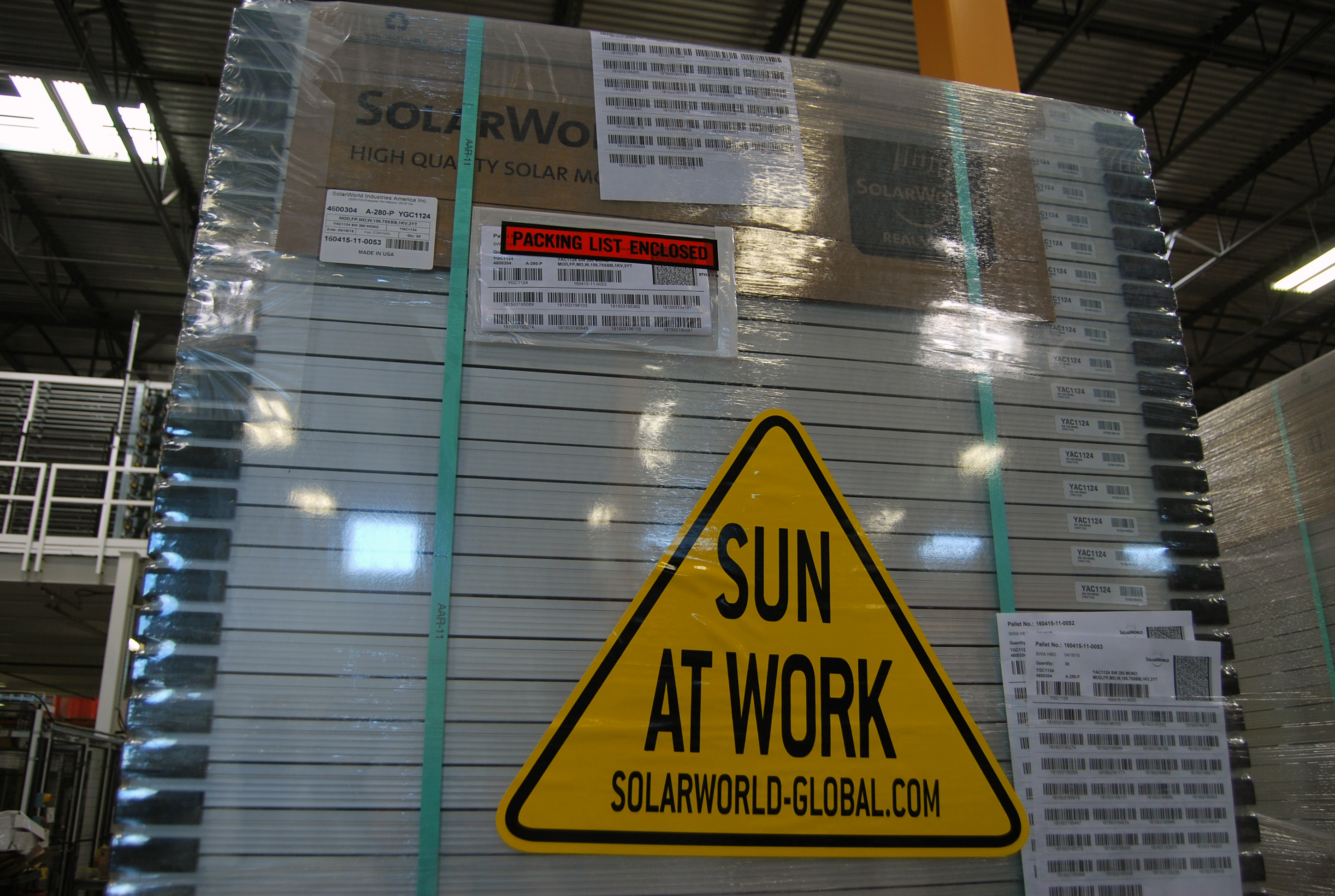 Here comes the sun:  The final product packaged and ready to be shipped. Photo by Ed Colford