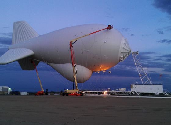CBP’s tethered aerostats on the lookout for trouble at 10,000 feet Photo of a tethered aerostat 