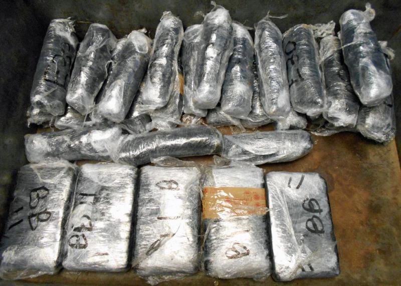 CBP officers at the Port of Nogales seized 31 packages of cocaine and meth from within a drugs smuggling vehicle