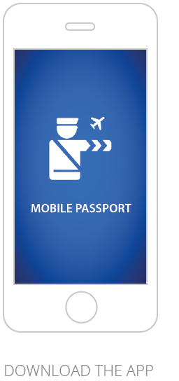 Screenshot of Mobile Passport Control App welcoming page