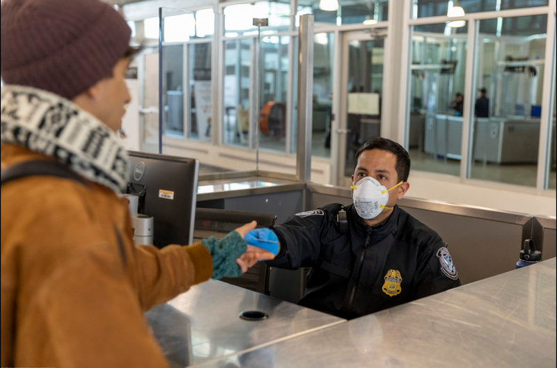 CBP Officer with PPE