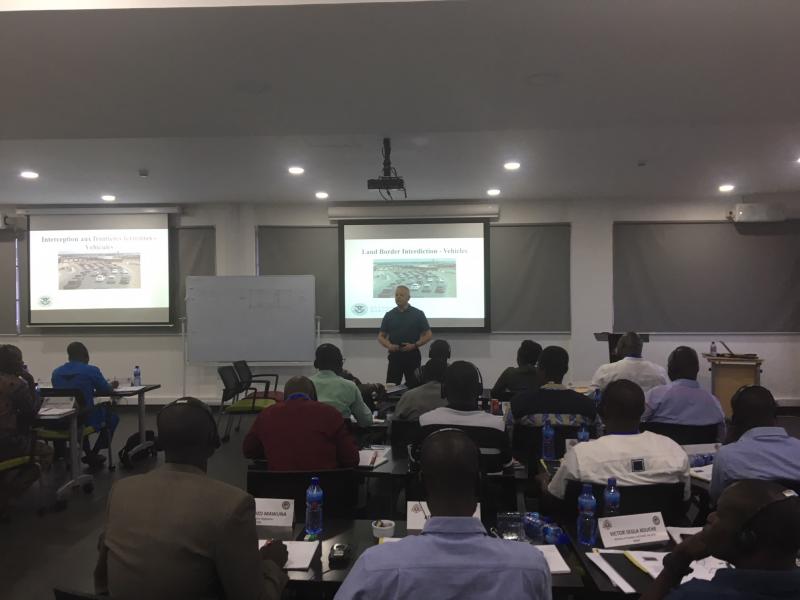 Director Corwin teaching at an Interanational Law Enforcement Agency Academy in Ghana 
