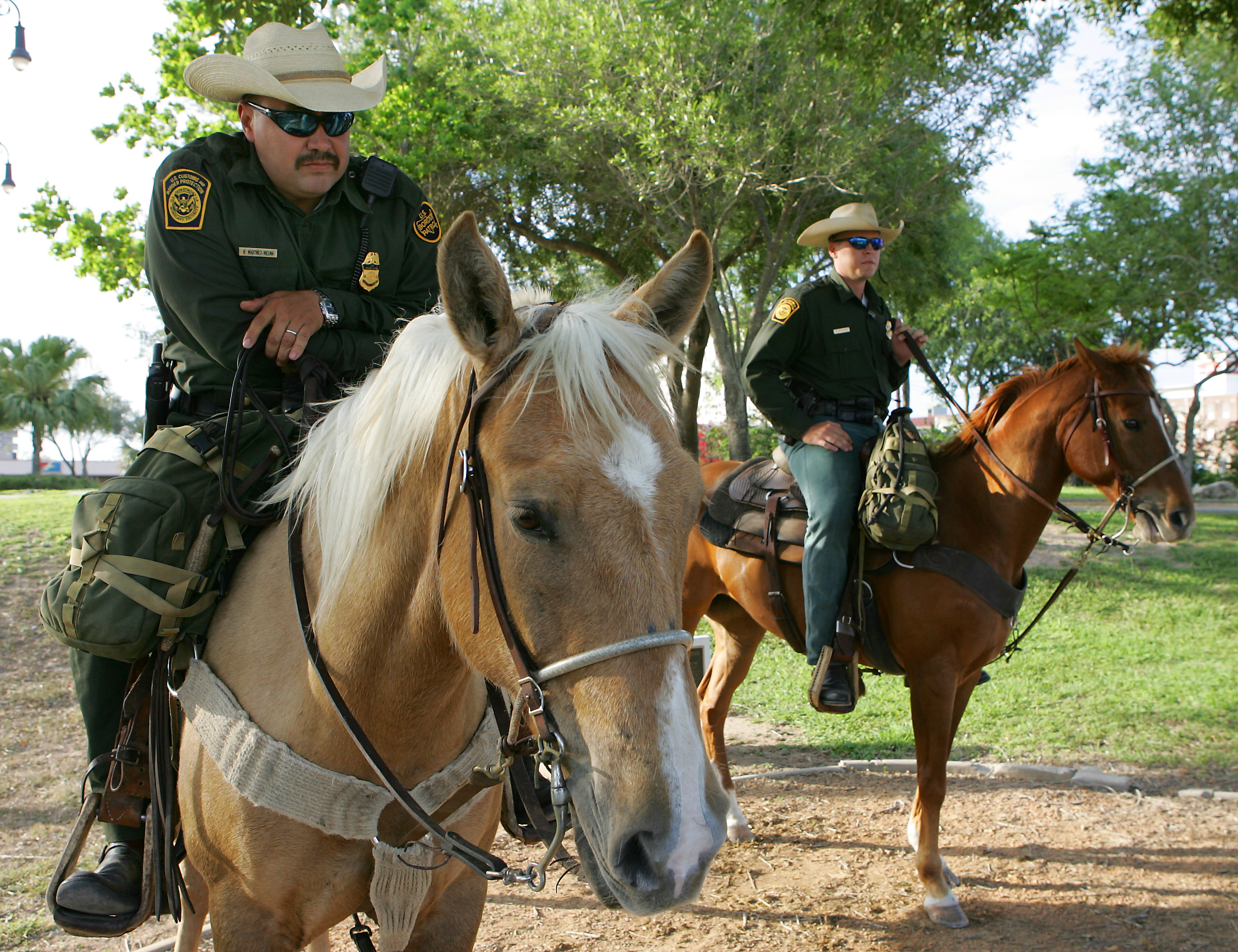 U.S. Border Patrol agents use horses in the most severe environments that regular vehicles cannot negotiate.