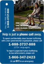 Human Trafficking - Domestic Servitude Shoecard