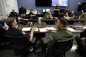 CBP Emergency Operations Center during Hurricane Ian in September 2022.