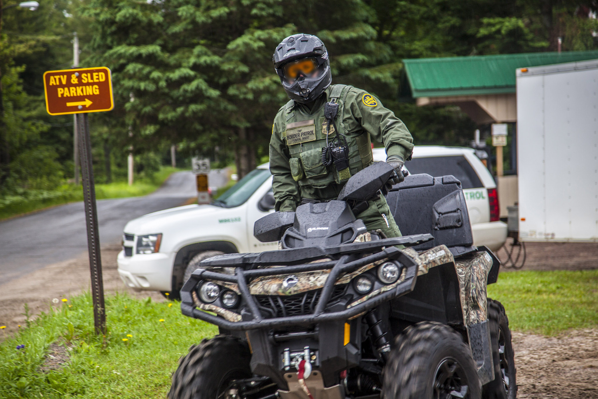 Photo of a Border Patrol agent of an ATV