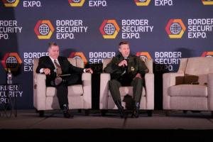 U.S. Border Patrol Chief Rodney Scott addressed attendees at the Border Security Expo in San Antonio