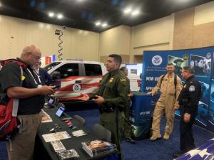 CBP recruiters from all components were at the Border Security Expo in San Antonio to talk about a career with CBP. Photo by Yolanda Choates