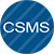 Blue circle graphic that says "CSMS"