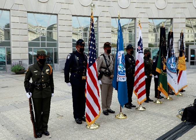 On Oct. 15, U.S. Customs and Border Protection  honored 23 employees who died in the line of duty at the Woodrow Wilson Plaza in Washington, D.C.  in a ceremony held during National Police Week.    Photo by Jaime Rodriguez