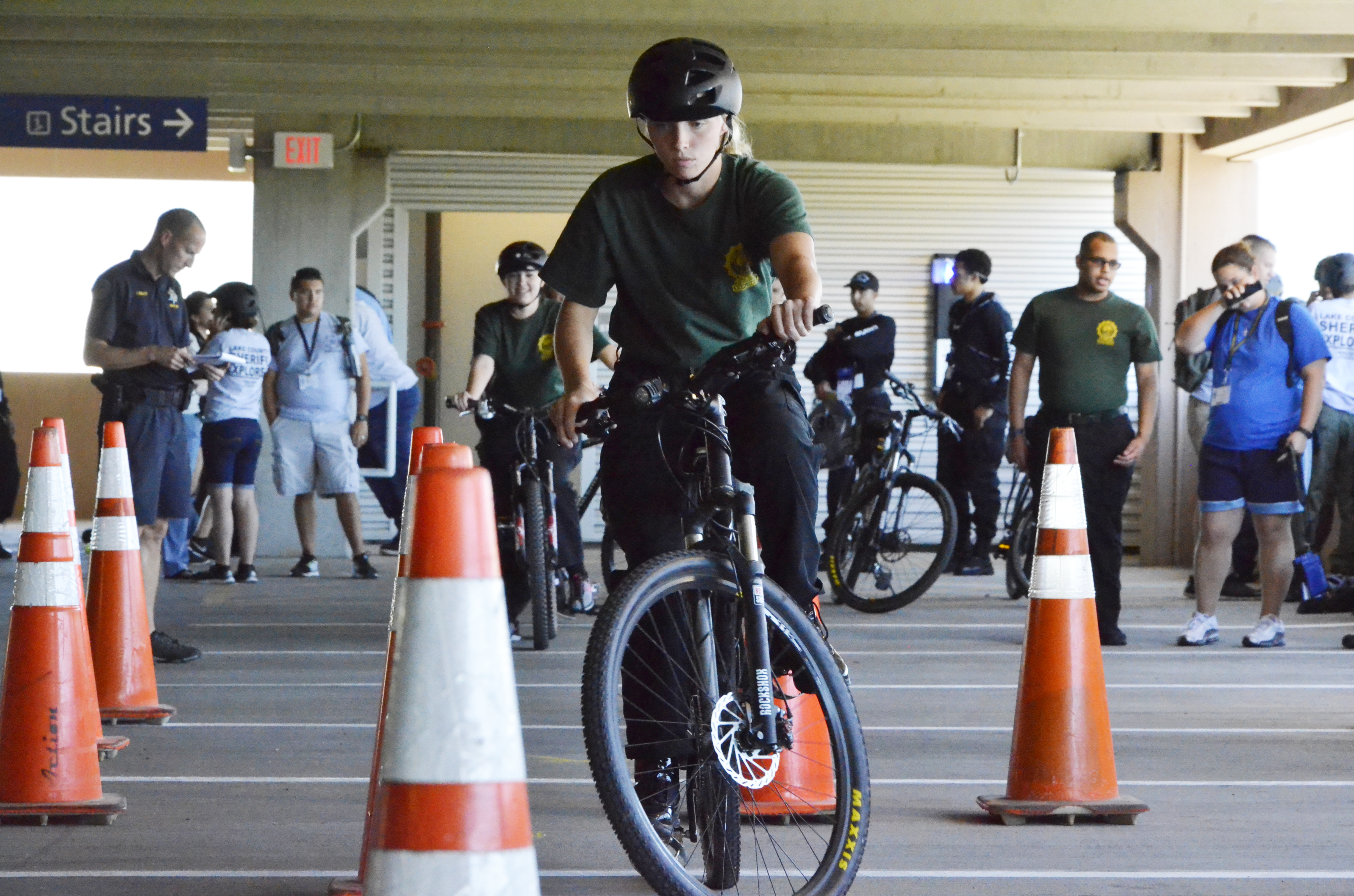 Police biking required agility and coordination