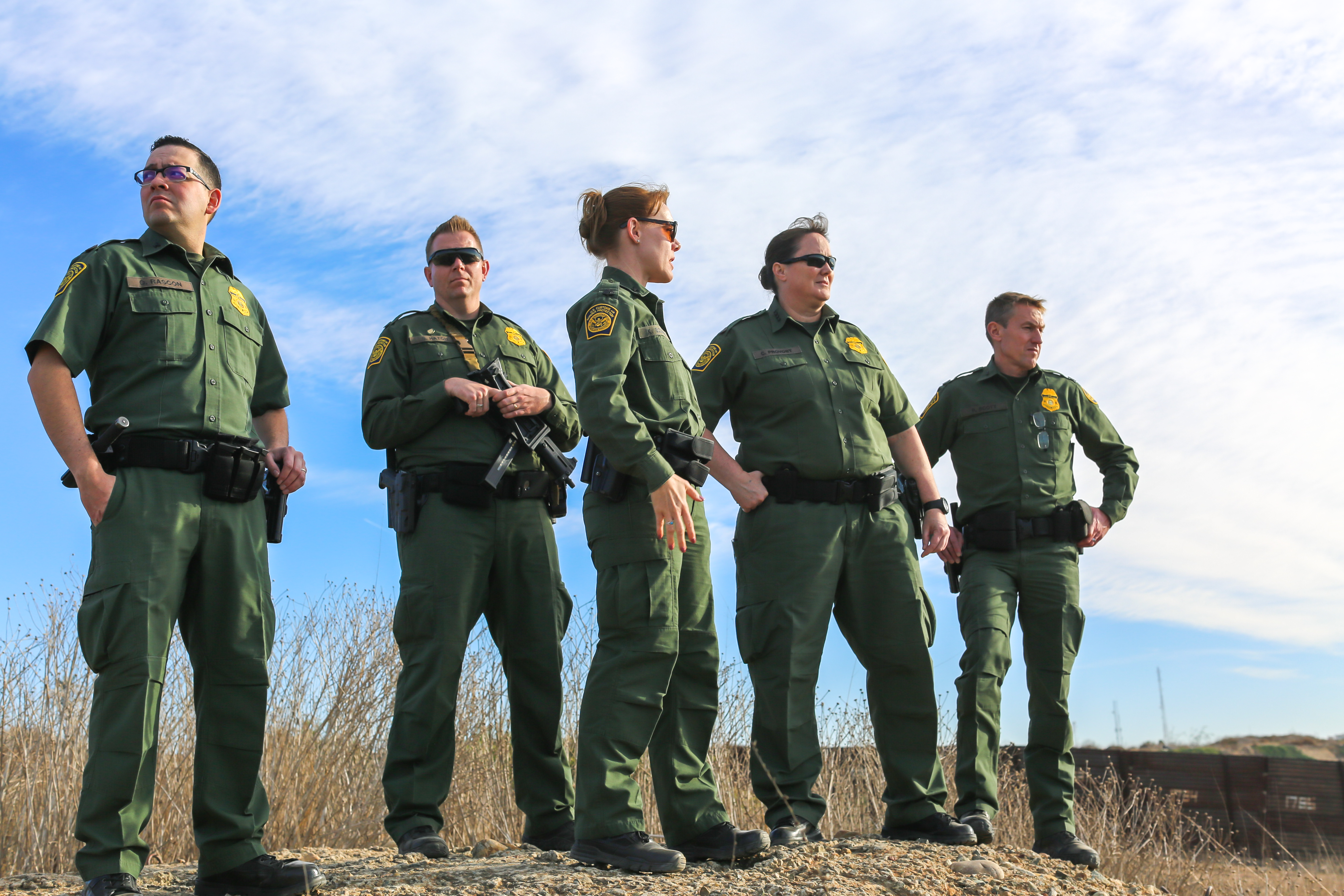 Border Patrol Carla Provost looks out over an area where the primary border barrier replacement will be placed Imperial Beach