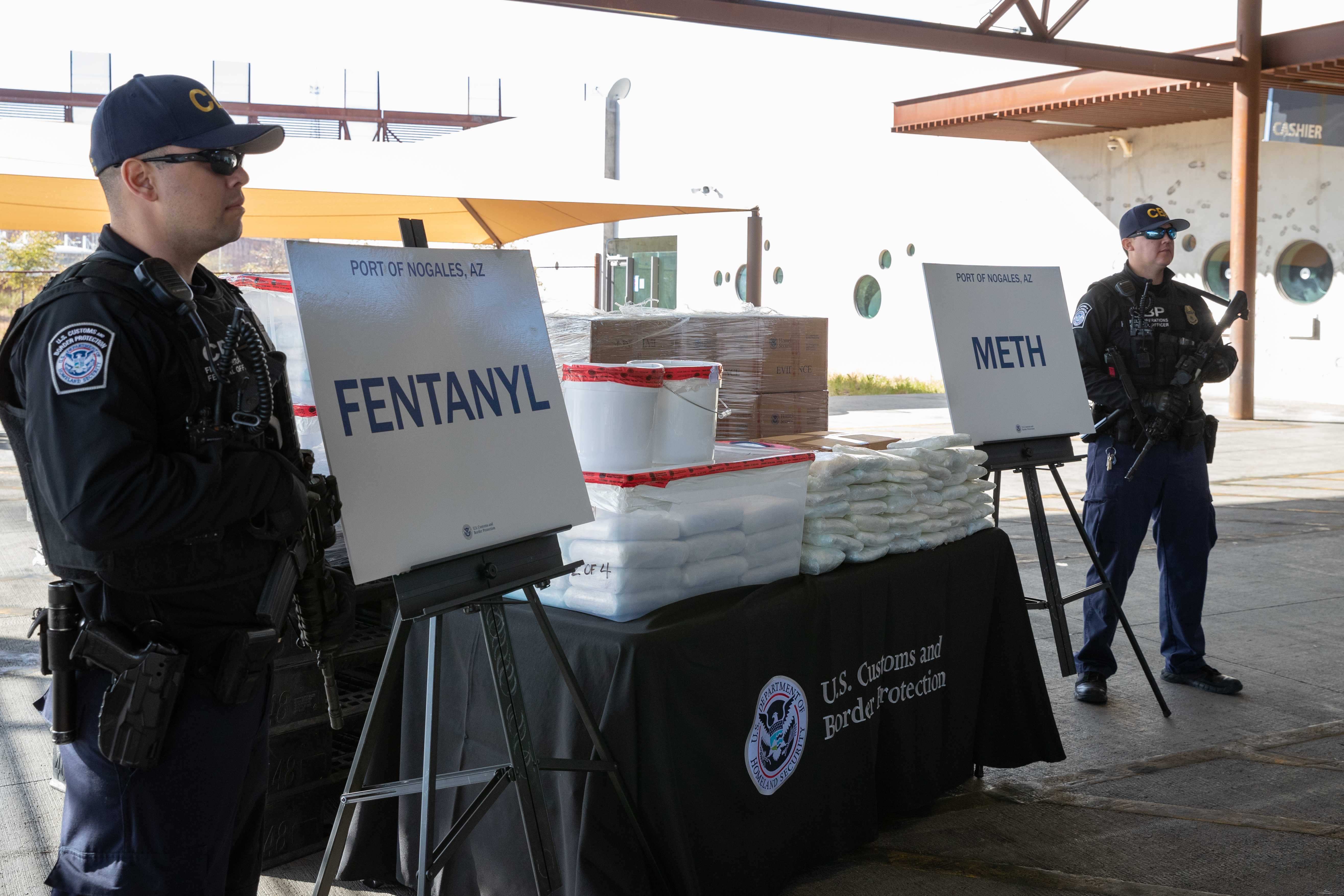 CBP officers in Nogales, Arizona, seized nearly $4.6 million in fentanyl and methamphetamine totaling close to 650 pounds in January 2019. 