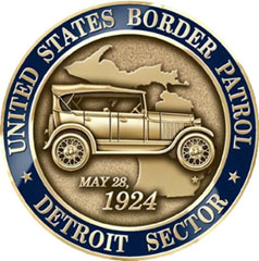 Front side of Detroit Sector's Challenge Coin