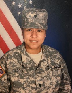 Marlisee Garcia in her army uniform