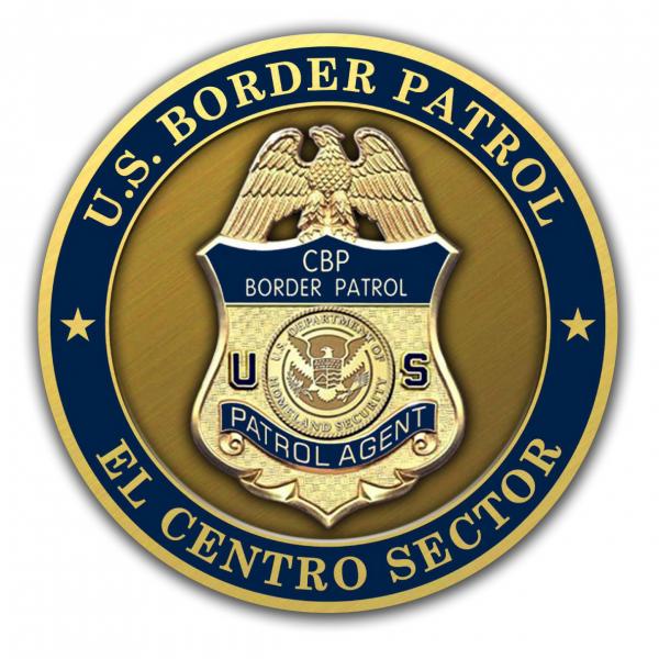 Front of El Centro Sector's Challenge Coin