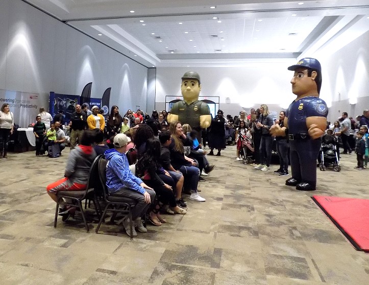 CBPO Pat and BPA Big Green, our CBP "mascots," made an exciting appearance — stopping to take pictures with families and even playing a few rounds of musical chairs to the amusement of all attendees!