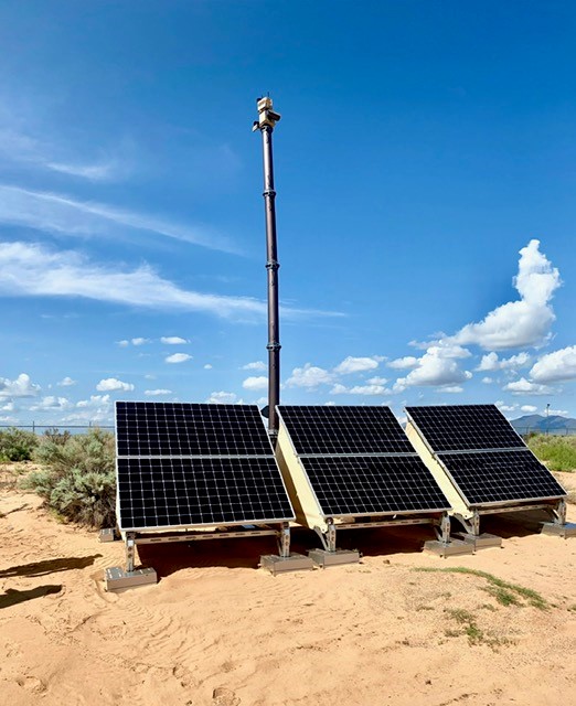 Autonomous Surveillance Tower deployed in New Mexico near the border.