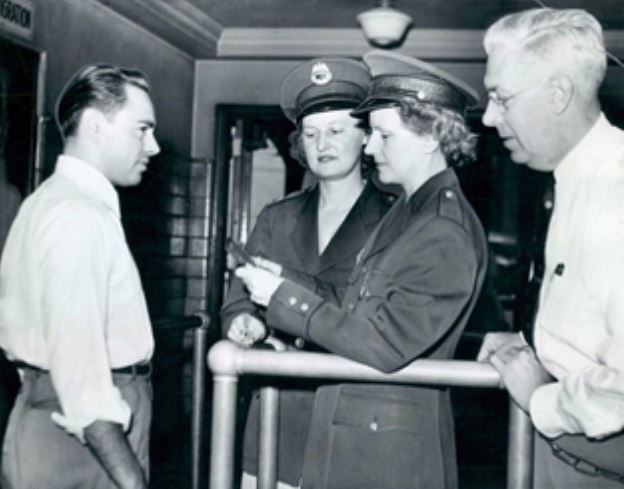 Ann Stankun and Louise Boer, the first women to serve as immigrant inspectors
