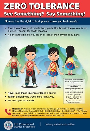 youth sexual abuse and/or assault reporting poster for juveniles ages 13 and below