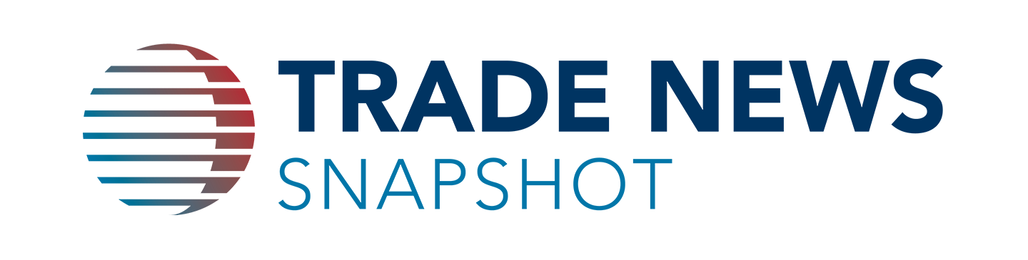 Trade News Snapshot Banner with a stylized globe