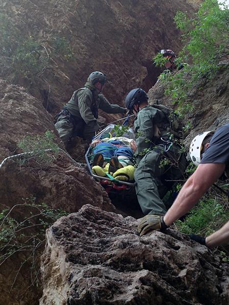 Agents assigned to the Tucson Sector Border Patrol and the Office of Air and Marine’s Tucson Air Branch recently participated in joint efforts to locate a severely injured hiker in the Organ Pipe National Monument Park’s Arch Canyon.