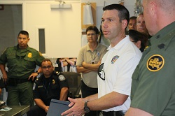 Acting Commissioner McAleenan addressing CBP personnel