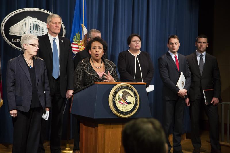 DHS Deputy Secretary Russell Deyo and CBP Deputy Commissioner Kevin McAleenan joined Attorney General Loretta Lynch in announcing a criminal and civil settlement against Volkswagen, totaling $4.3 billion.