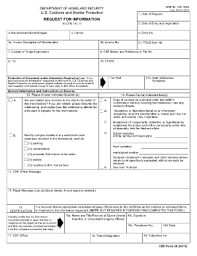 Photo of CBP Form