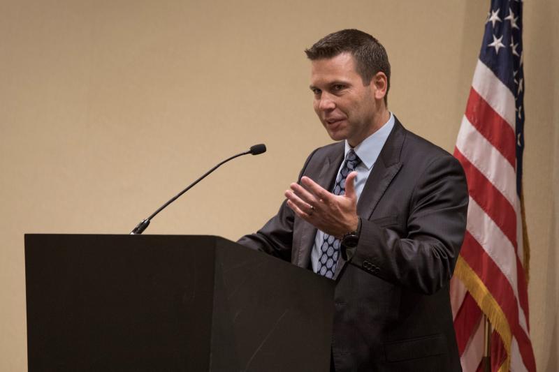 CBP Commissioner Kevin McAleenan addresses the Canadian/American Border Trade Alliance. Photo by Donna Burton