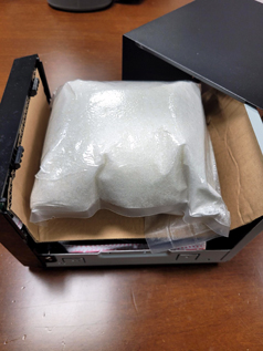 U.S. Customs and Border Protection officers discovered more than two pounds of ketamine concealed inside a hi-fi micro sound system on May 4, 2023, in air cargo at Washington Dulles International Airport. Ketamine hydrochloride is a Schedule III non-narcotic compound regulated under the Controlled Substances Act. It is a human and veterinary anesthetic and is abused as a party drug, sometimes with very serious health consequences.