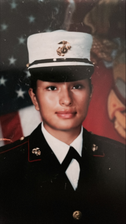 U.S. Marine Corps veteran Yolanda Lazo