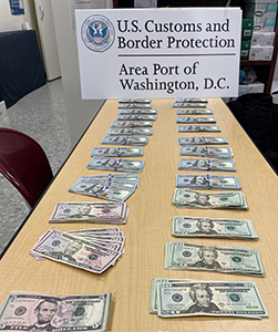 U.S. Customs and Border Protection officers at Washington Dulles International Airport seized $46,447 in unreported currency from Ghana-bound and Egypt-bound travelers recently. CBP urges travelers to truthfully comply with U.S. currency reporting laws or they may face severe consequences including criminal prosecution.