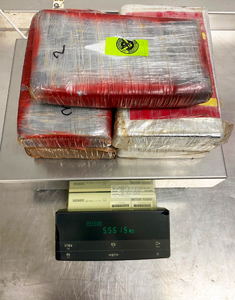 U.S. Customs and Border Protection officers seized 12 pounds of cocaine, with a street value of about $400,000, on a flight that arrived from Montego Bay, Jamaica on May 4, 2023, at Philadelphia International Airport.