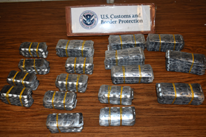 U.S. Customs and Border Protection officers seize 4,055 pills of Xanax and Klonopin in Philadelphia on March 14, 2023, that arrived gift-wrapped from Kosovo and were destined to an address in Hancock County, Maine.