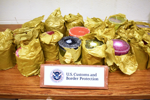 Customs and Border Protection discovered the dangerous substance ketamine concealed inside candles on January 12, 2023 that were being shipped from Austria to an address in North Miami Beach, Fla. Ketamine is popular among teens and young adults at dance clubs and raves, and is sometimes used to facilitate sexual assault crimes. Commonly known as Special K, ketamine distorts perceptions, causes amnesia and temporary paralysis, and potentially causes cardiac arrest or respiratory failure.