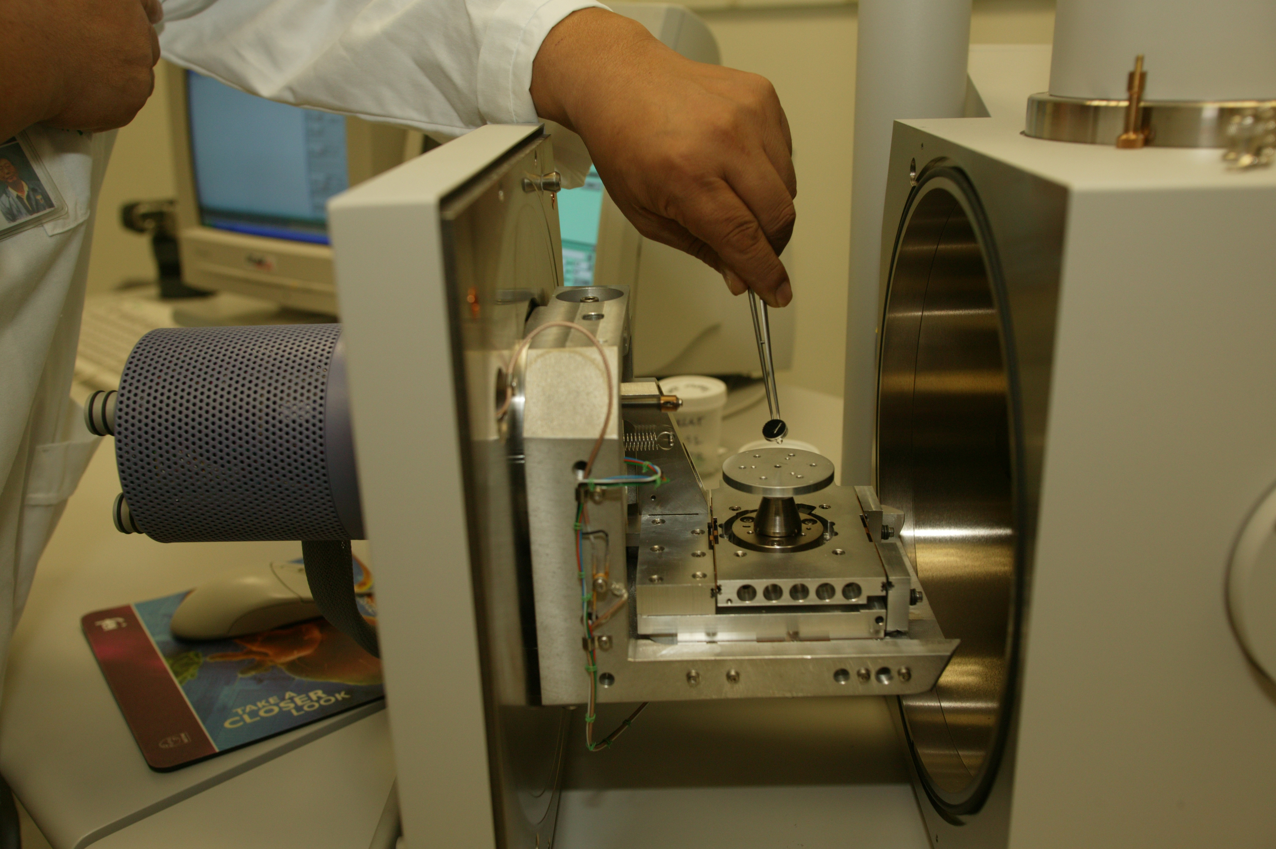 With highly sophisticated testing equipment CBP Laboratory personnel can analyze minute traces of material imported to the U.S.