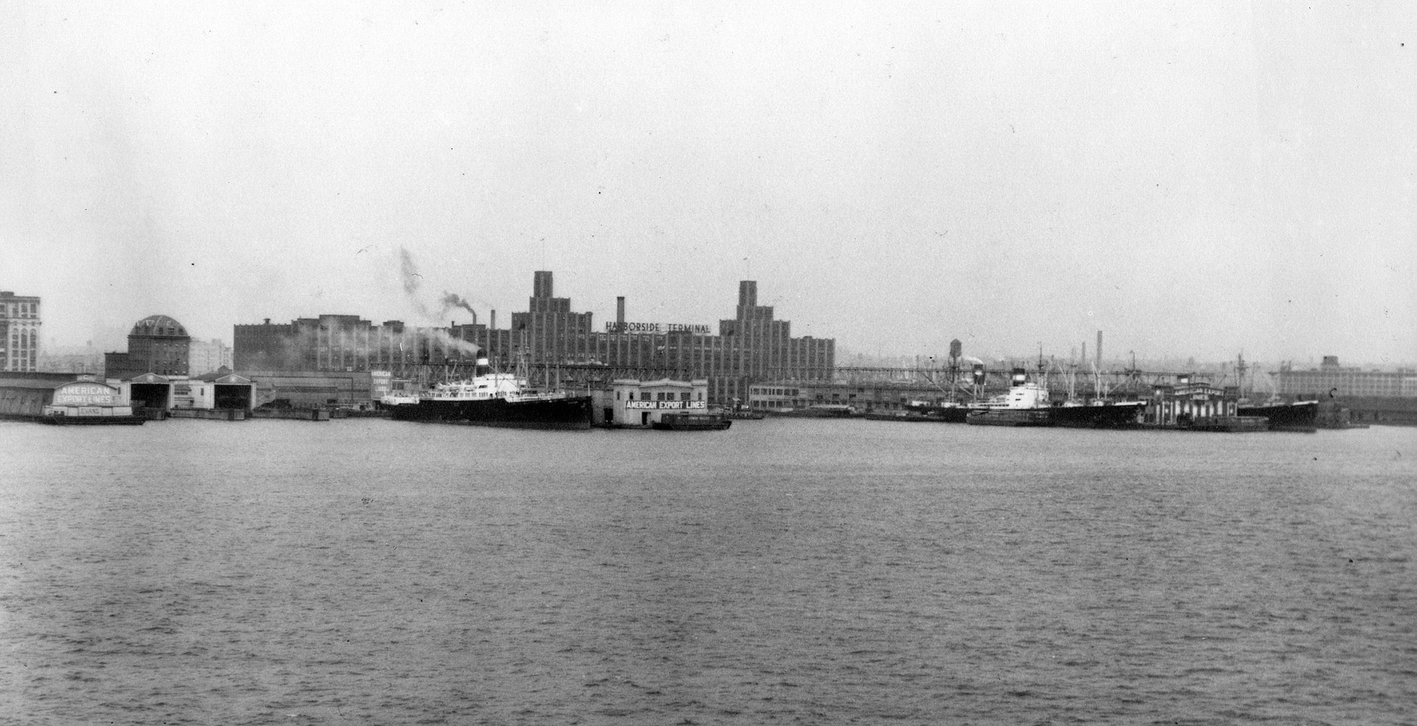 Port of New York shoreline. (CBP historical collections, 1949)