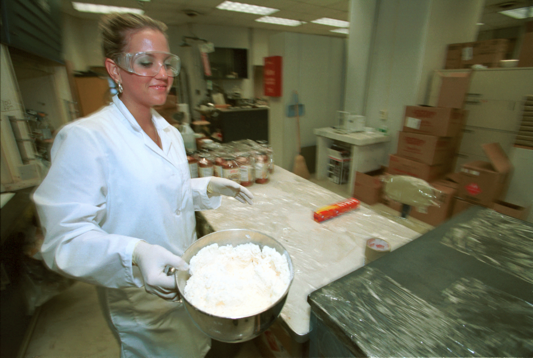 A CBP lab technician makes pseudo drugs intended to assist canine officers train their dogs.