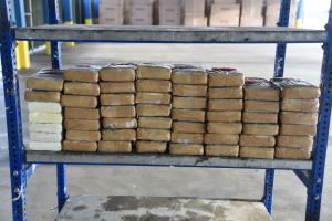 Packages containing 145 pounds of cocaine seized by CBP officers at World Trade Bridge.