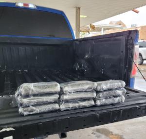 Packages containing 22 pounds of cocaine seized by CBP officers at Eagle Pass Port of Entry.