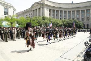 Members of the CBP Pipes and Drums Corps participate in the CBP Valor Memorial and Wreath Laying Ceremony May 16. 