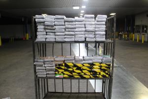 Packages containing 270 pounds of cocaine seized by CBP officers at World Trade Bridge.