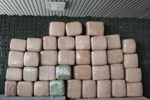 Packages containing 454 pounds of marijuana seized by CBP officers at World Trade Bridge.