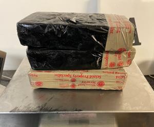 Packages containing seven pounds of fentanyl seized by CBP officers at Eagle Pass Port of Entry.