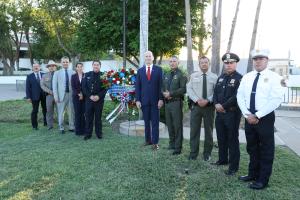 CBP Laredo Port of Entry Port Director Albert Flores, together with federal, state and local law enforcement partners participated in a 9/11 Remembrance Ceremony held at Juarez-Lincoln Bridge.
